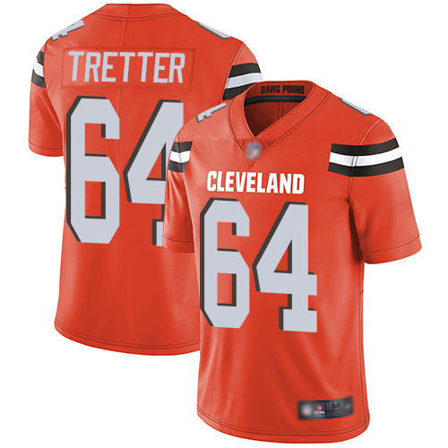 Cleveland Browns JC Tretter Men Orange Limited Jerse #64 NFL Football Alternate Vapor Untouchable->cleveland browns->NFL Jersey